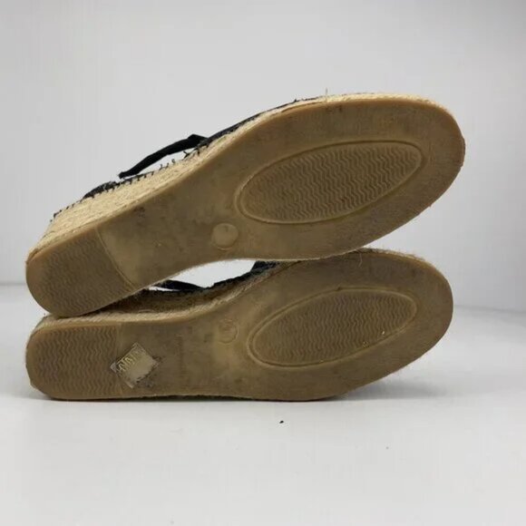 DIEGOS Lola Lace-Up Ribbons Rope Sole & Leather Handcrafted Black Espadrilles 39 - Picture 11 of 12